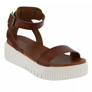 Brown Sandals Mia Platform Ankle Strap Lunna Cognac 8.5